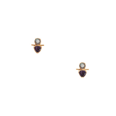 14k Gold Plated Thistle Studsreimagined in the most perfect, neutral hand-cut gemstones