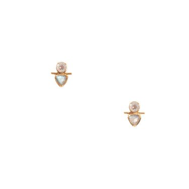 14k Gold Plated Thistle Studsreimagined in the most perfect, neutral hand-cut gemstones