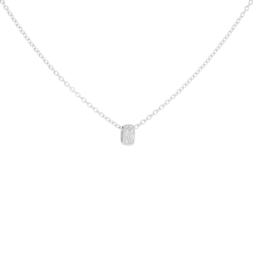 Diamond Pave &#39;Boulder&#39; Bead Necklace | Magpie Jewellery