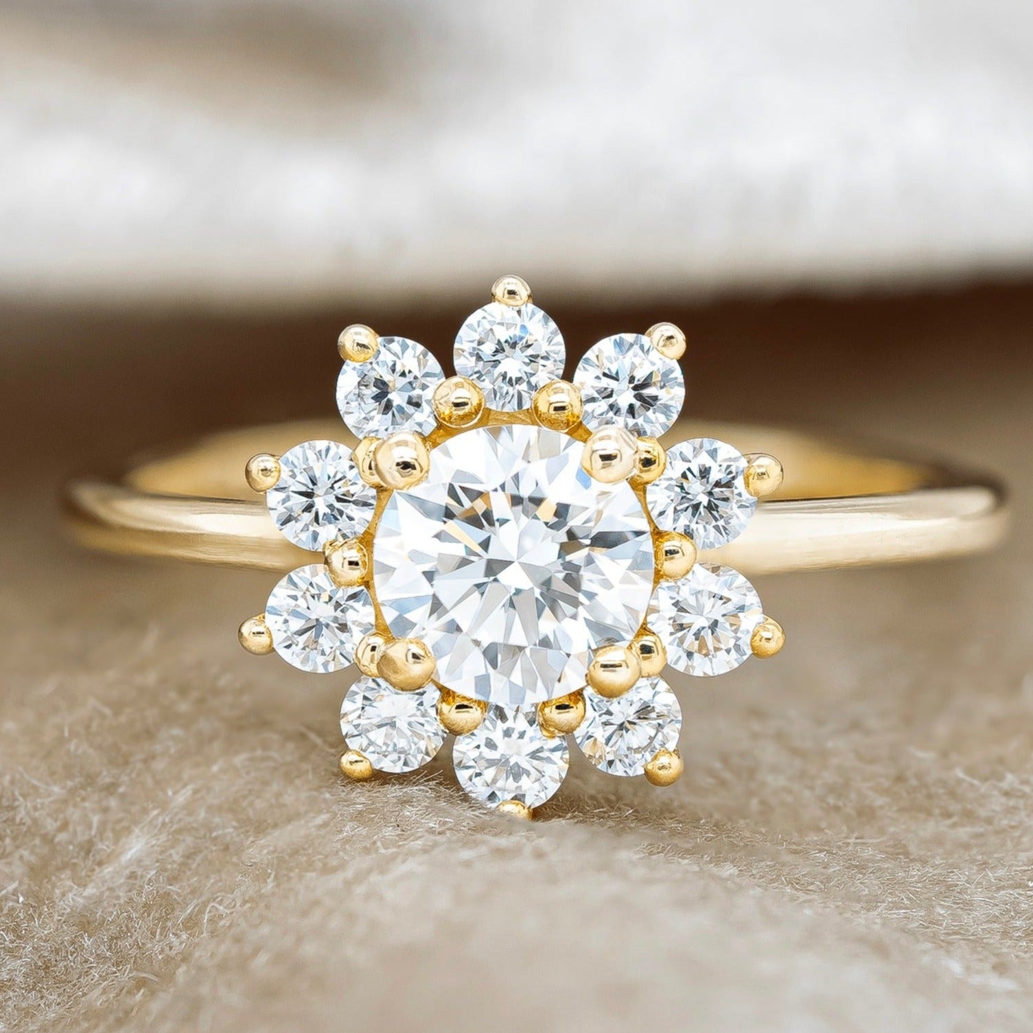 0.53ct Diamond Halo Ring | Magpie Jewellery