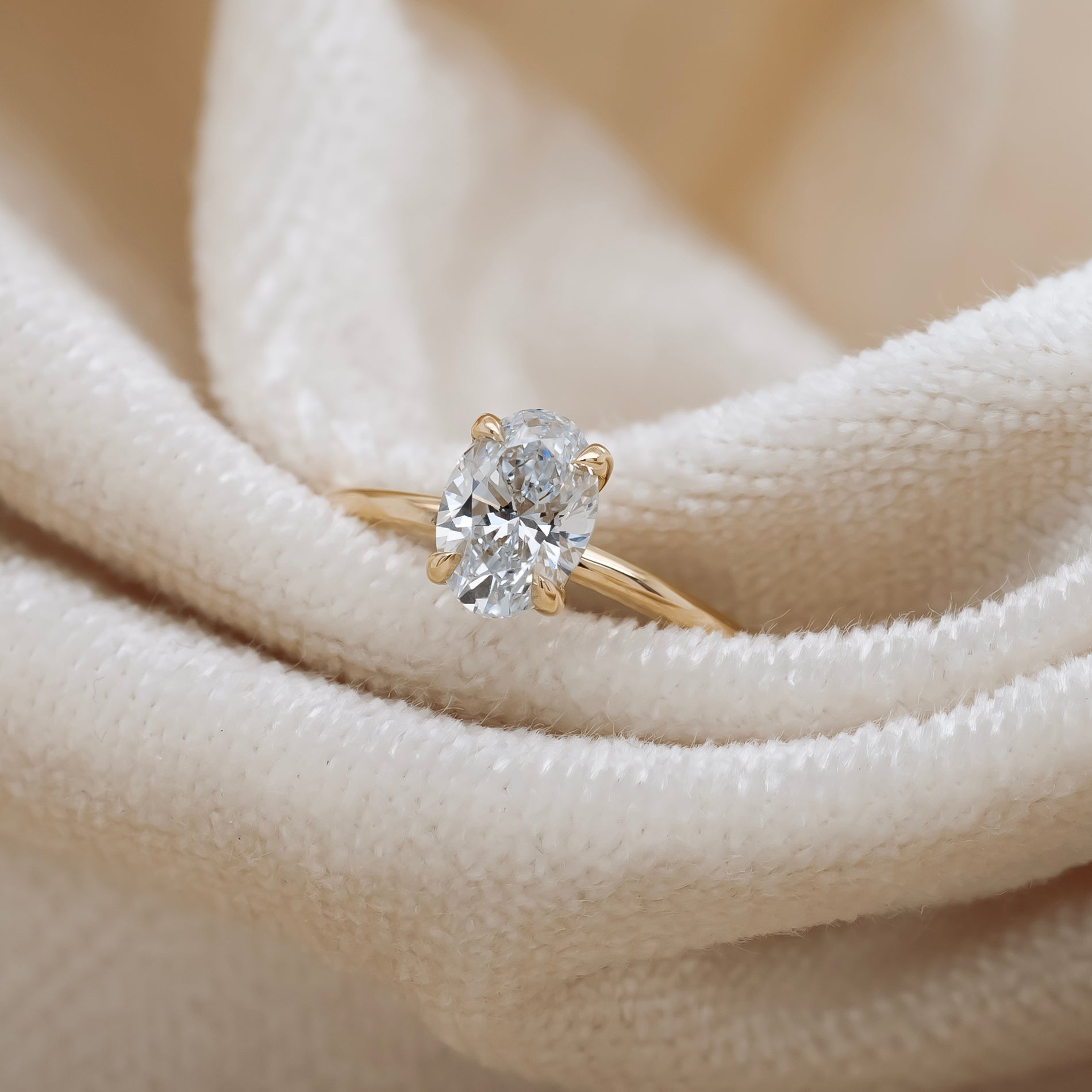 1  Carat Oval Diamond Solitaire Engagement Ring | Magpie Jewellery