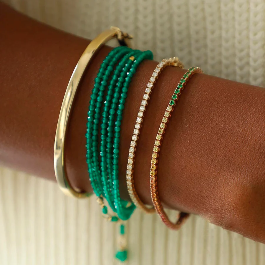 Green Onyx Wrap Bracelet | Magpie Jewellery