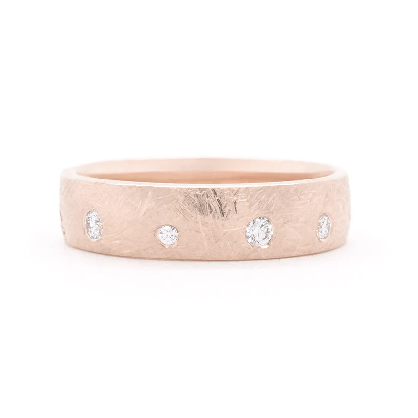 5mm 'Boulder' Dancing Diamond Cigar Band | Magpie Jewellery