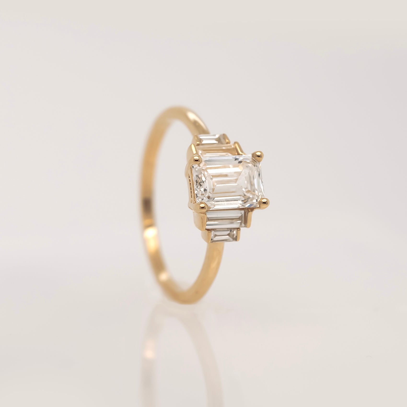 Emerald Cut Diamond Ring | Magpie Jewellery