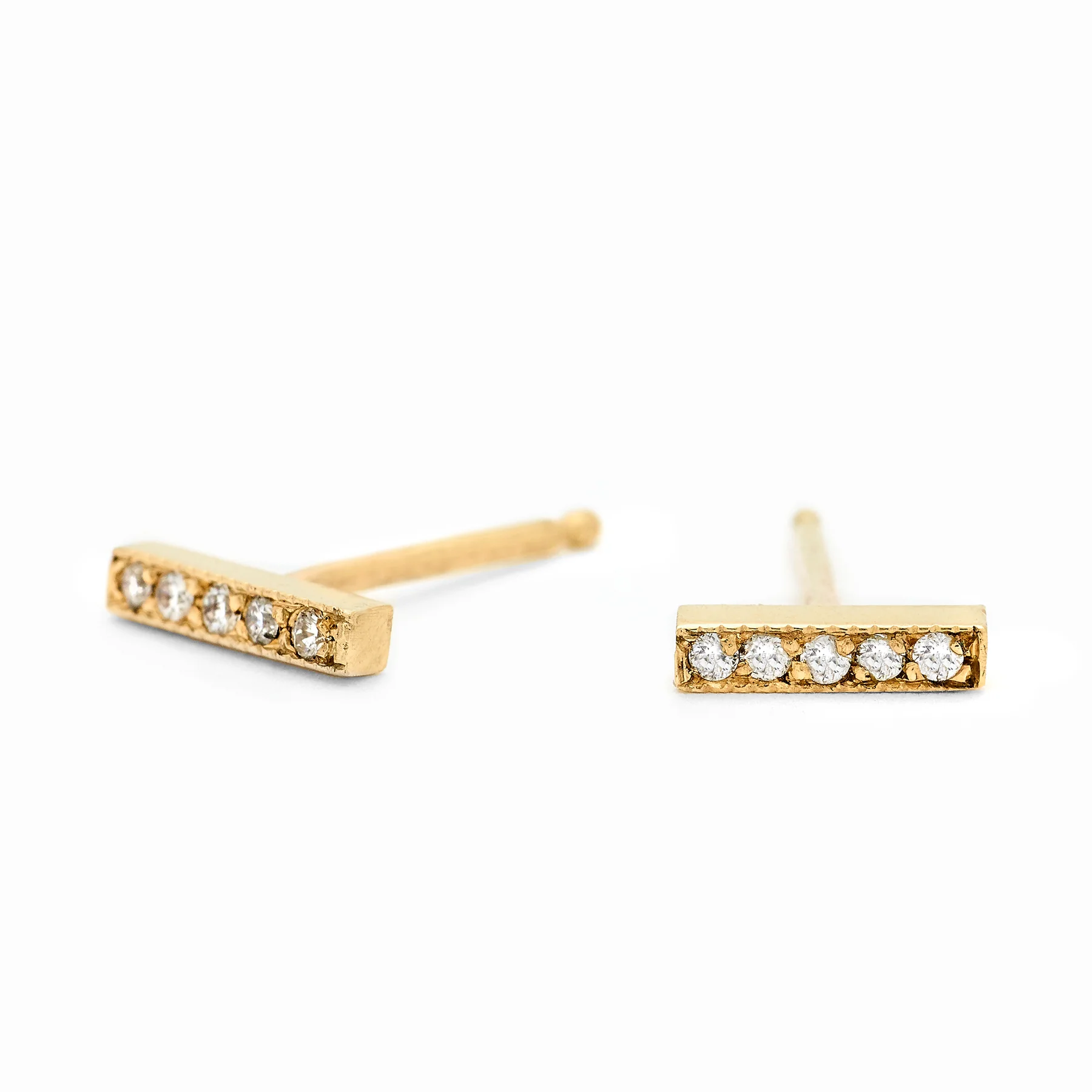 Diamond Pave Stick Earrings | Magpie Jewellery