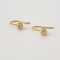 White Topaz Bud Hook Earrings | Magpie Jewellery