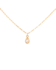 'Boulder' Pear Gemstone Pendant on Elongated Box Chain | Magpie Jewellery