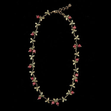 Cranberry Cluster Collar Necklace