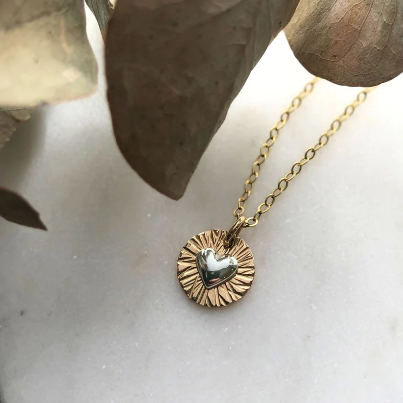 Radiant Heart Necklace - Mixed Metals | Magpie Jewellery