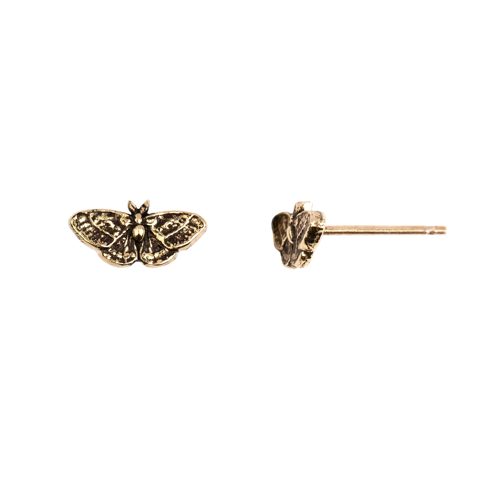 Moth 14K Gold Stud | Magpie Jewellery
