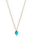 Oval Gem Diamond Pendant Necklace | Magpie Jewellery