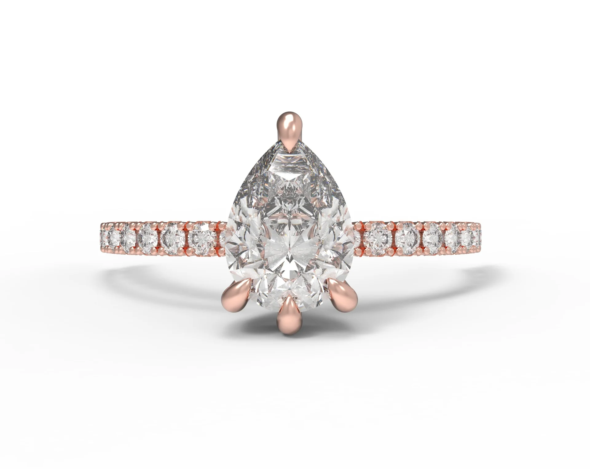 'Edith' Pear Lab grown Diamond Solitaire| Magpie Jewellery