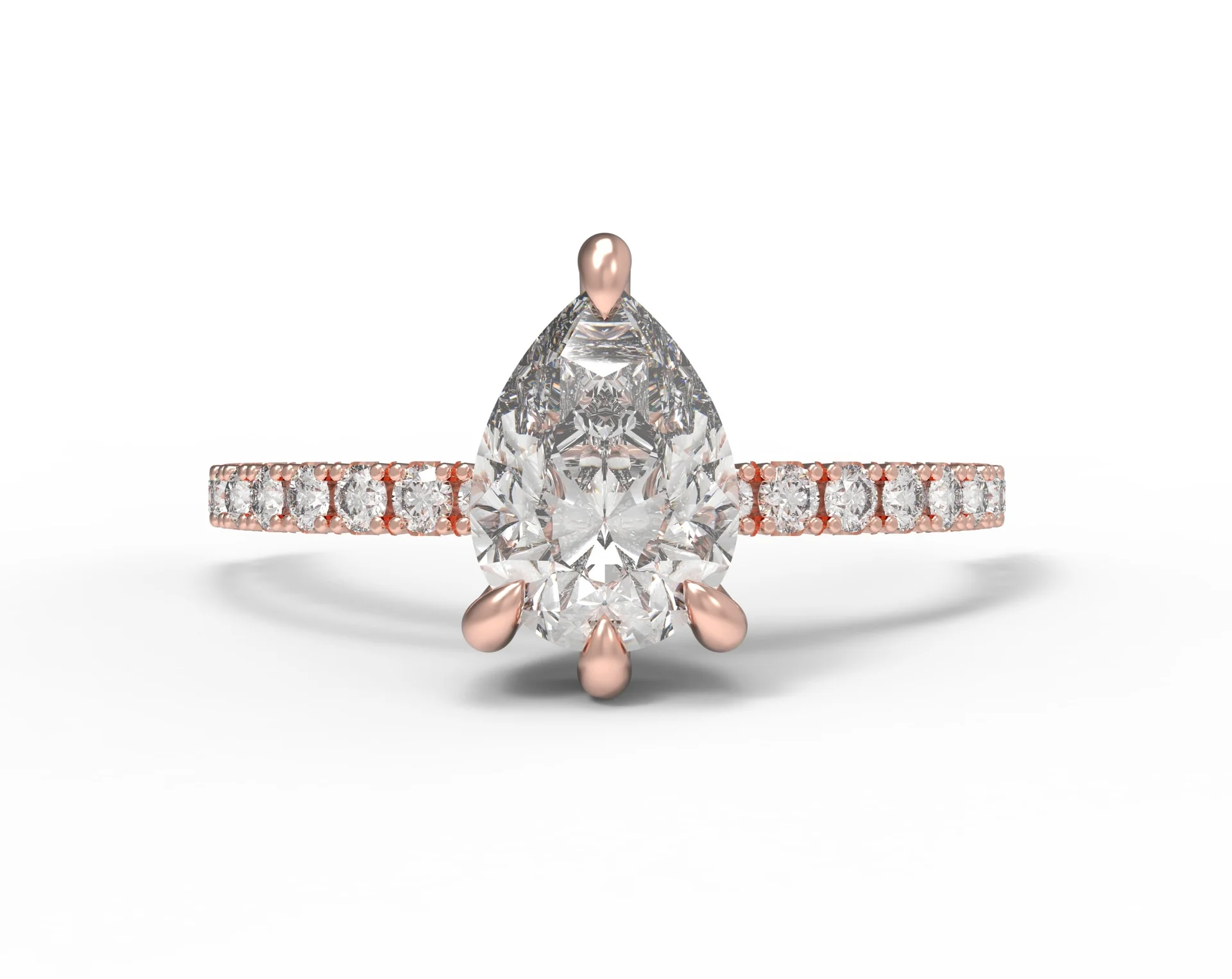 &#39;Edith&#39; Pear Lab grown Diamond Solitaire| Magpie Jewellery