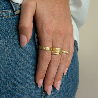 3mm 'Boulder' Diamond Mini Cigar Band | Magpie Jewellery