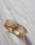 'Arena' Gold Wedding Band - Large Width | Magpie Jewellery