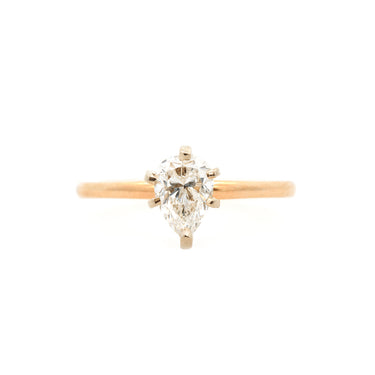 Magpie Vintage- 14ky 0.80ct Pear Diamond Solitaire ( I Colour SI2 VG)