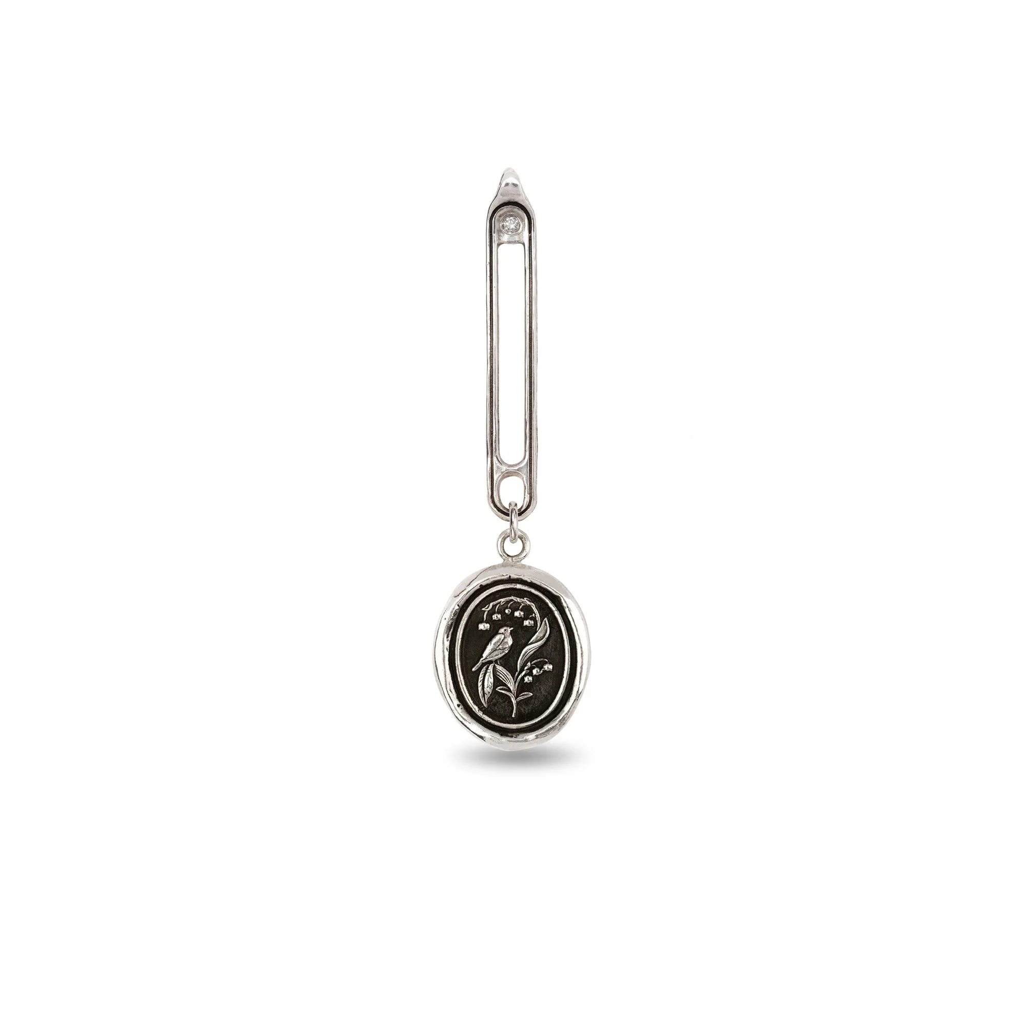 Return to Happiness Diamond Set Hard Link Drop Talisman | Magpie Jewellery