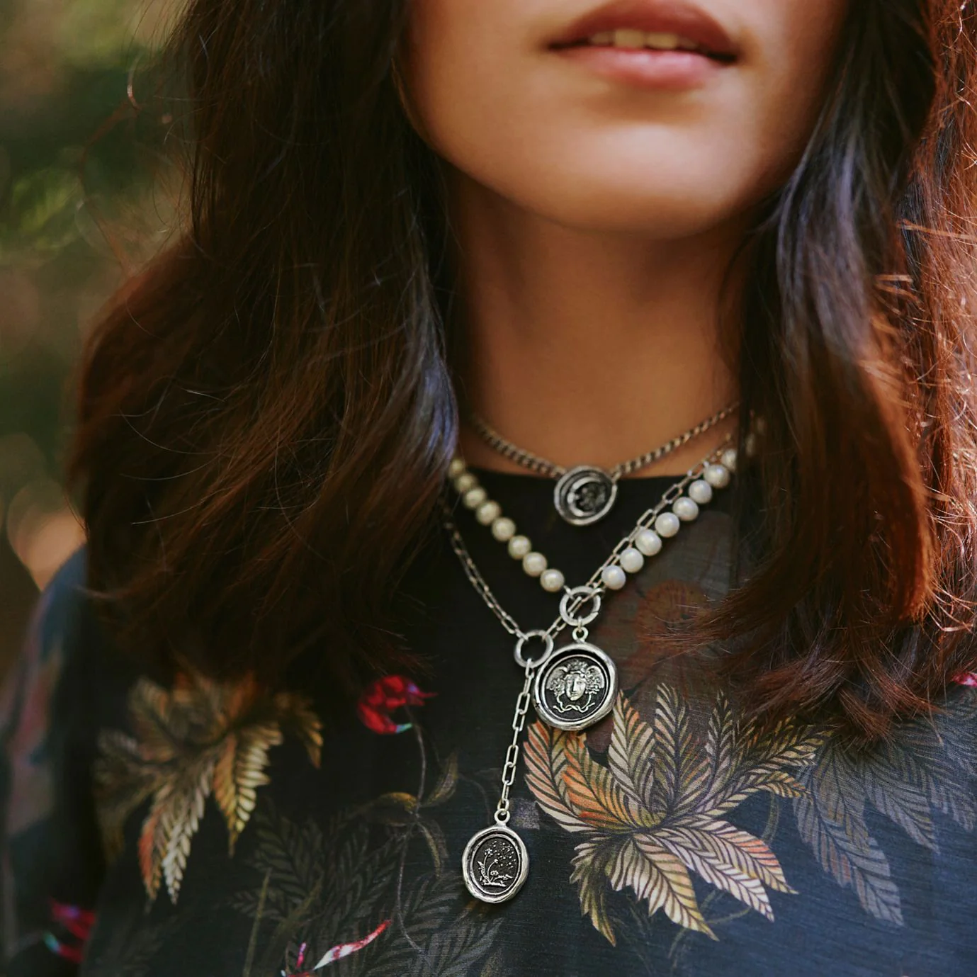 Direction Double Curb Link Talisman Choker | Magpie Jewellery