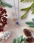 Tiny Pinecone Charm Necklace | Magpie Jewellery