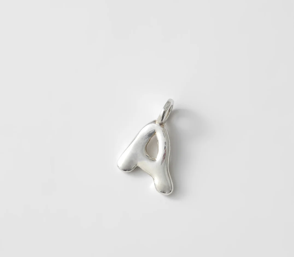 Sterling SIlver Letter A Charm Pendant