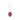 14k Yellow gold talisman Necklace with a bright Red background depicting a Sun rising over a tall mountain peak, with the words "amor fati" written below