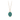 14k Yellow gold talisman Necklace with a bright Blue background depicting a Sun rising over a tall mountain peak, with the words "amor fati" written below