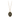 14k Yellow gold necklace with a gold talisman depicting a sun rising over a tall mountain peak with the words "amor fati" written below it