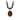 Peacock Black Freshwater Pearl Necklace with a Bronze talisman depicting a Large mountain with a sun behind the peak, and the text "amor Fati" below it