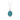 Sterling Silver talisman necklace with a Bright Blue Background depicting a sun rising over a big mountain with the words "amor fati" written at the base