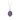 Sterling Silver talisman necklace with a Bright Violet Background depicting a sun rising over a big mountain with the words "amor fati" written at the base