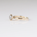 14k Yellow Gold Ring Featuring a Claw Set .98ct Diamond  with .02ct Dia accents