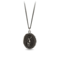 Sterling Silver talisman necklace depicting the goddess of myhros Artemis, standing with a bow aimed to the sky, and a deer beside her leg