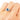 Asymmetric Spring Leaves, 10k white gold, .93ct blue sapphire | ON MODEL