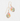 Niobium Drop Earrings with a Artisinal Floral Design featuring Pink green and orange 