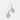 Niobium Drop Earrings with an artisinal floral design featuring a purple background and a mellow grey/greenish accenting