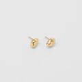 Small every day bean shaped stud earring made from 14k gold plated Brass