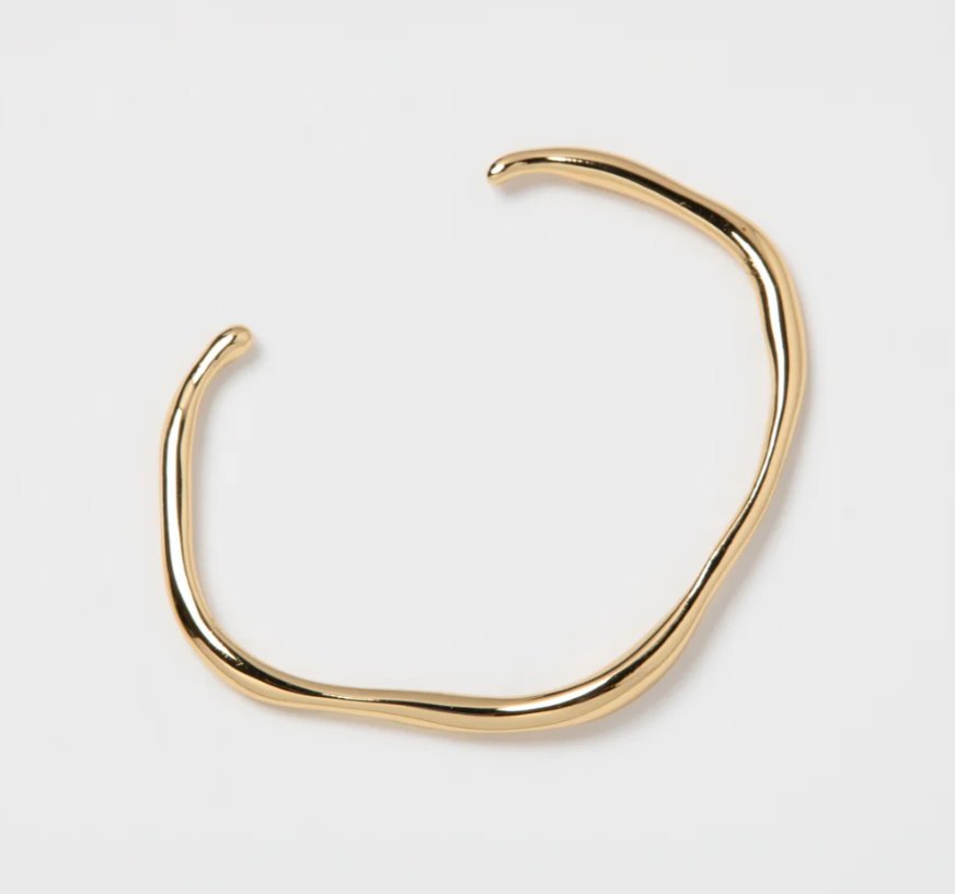 Gold Plated Brass Cuff Bracelet