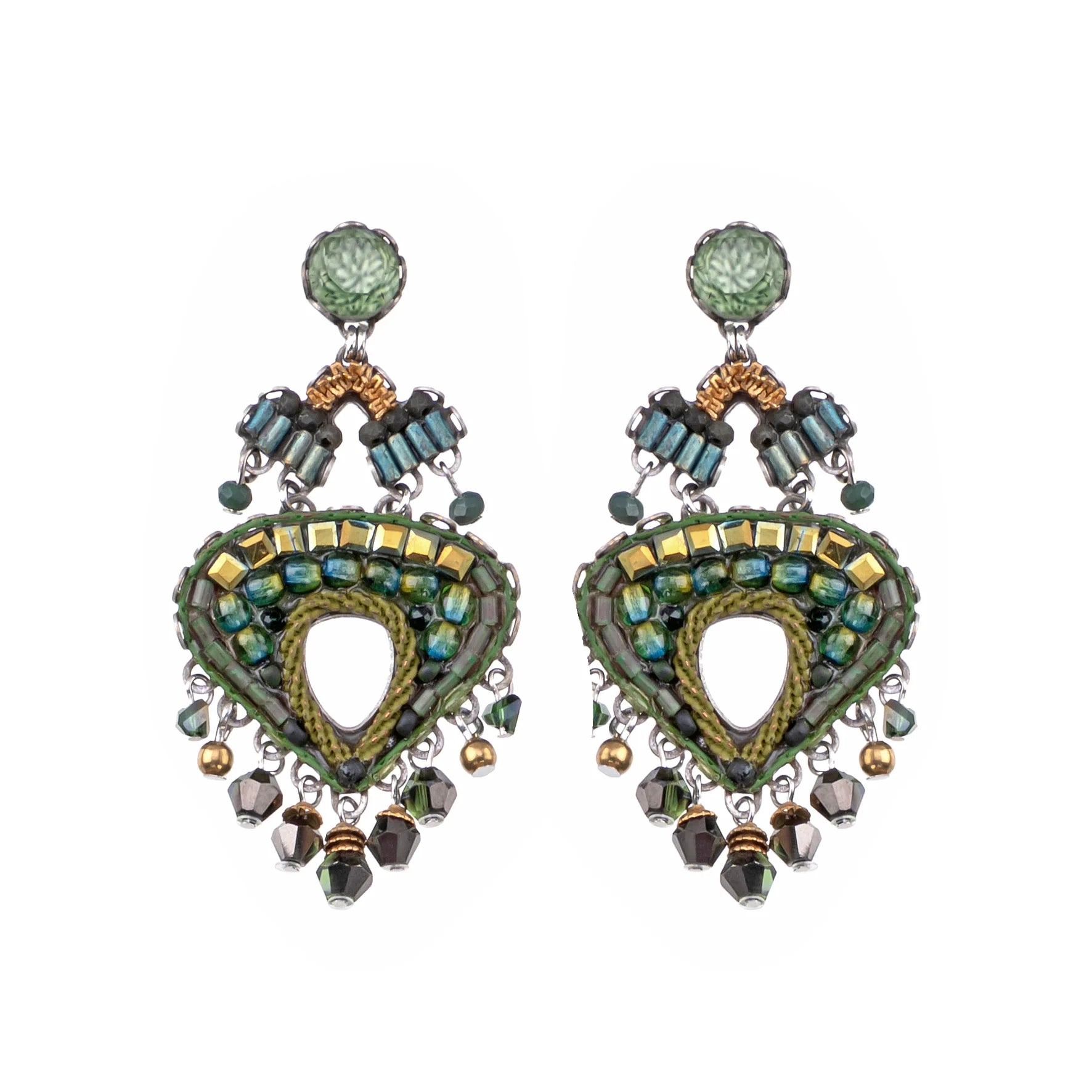 Viridian Mood Set, Placida Stud Earrings