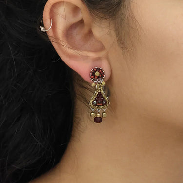 Noble Wine Set, Claret Earrings