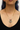 Plated Sterling Silver Necklace predominantly featuring many intricate beads shaped into an oval figure with a mosaic design with mainly green and red tones  | on model