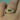 Celestial Teal Sapphire Ring in a rhombus shape with 6 studded balls around the .6ct green sapphire | on model