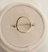 Circle Shaped Geo Ring With Canadian Diamonds | Magpie Jewellery