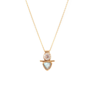 The Classic Thistle Necklace is a perfect everyday piece. Hand-cut gemstones set in 14K Gold Vermeil with a 14K Gold Vermeil chain,