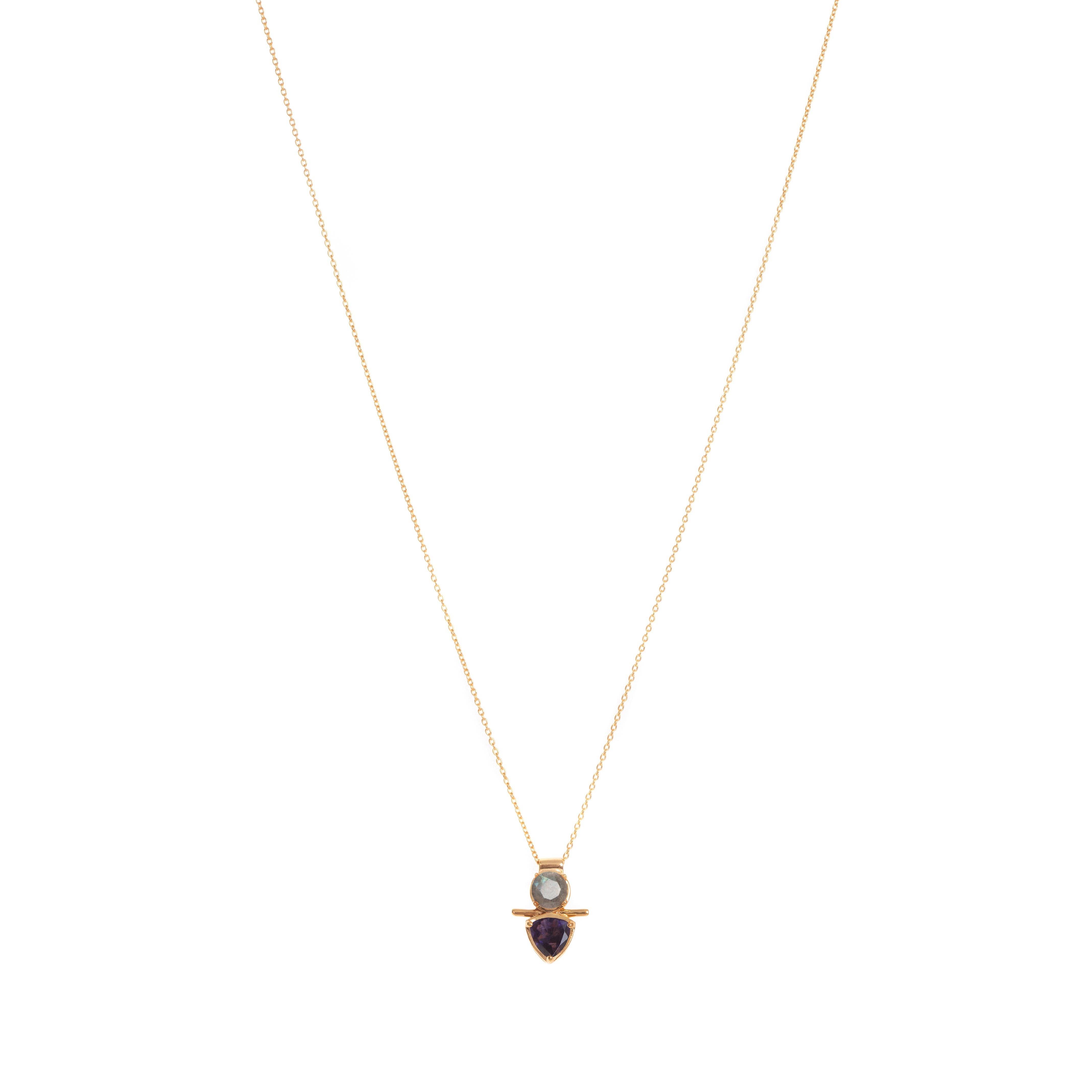 The Classic Thistle Necklace is a perfect everyday piece. Hand-cut gemstones set in 14K Gold Vermeil with a 14K Gold Vermeil chain,