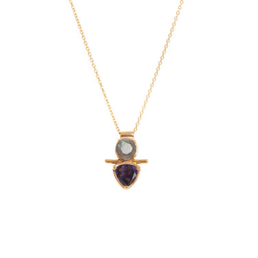 The Classic Thistle Necklace is a perfect everyday piece. Hand-cut gemstones set in 14K Gold Vermeil with a 14K Gold Vermeil chain,