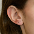 14k Yellow Gold Hoop Earrings | On Model