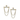 14k Yellow Gold Chain Thread Earrings with three studded diamonds and a White Topaz Gemstone in the center