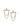 14k Yellow Gold Chain Thread Earrings with three studded diamonds and a White Topaz Gemstone in the center