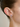 14k Yellow Gold Chain Thread Earrings with three studded diamonds and a Turquoise Gemstone in the center | On Model