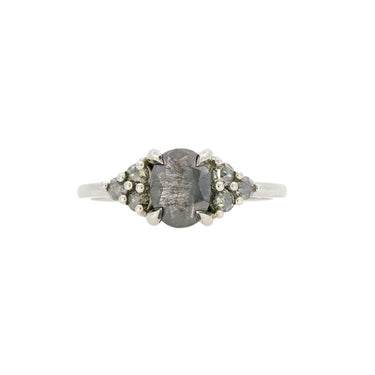 'Cleo' Oval Salt & Pepper Diamond Ring